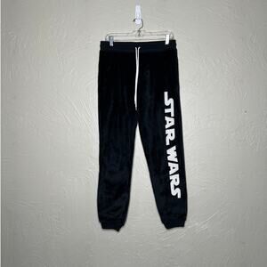 Star Wars Women's Large Black Fleece Lounge Joggers Pants